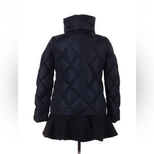Authentic Moncler Vouglans flounce hem navy jacket puffer